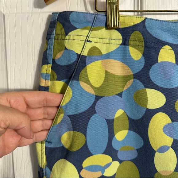 Talbots Stretch size 14 patterned pants, straight leg, cotton blend, fun - Picture 4 of 10